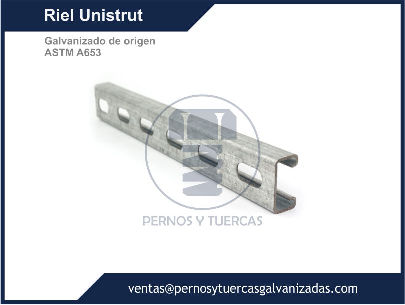 RIEL UNISTRUT GALVANIZADO