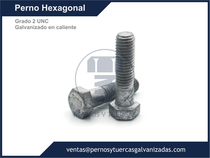 PERNO HEXAGONAL GALVANIZADO EN CALIENTE G-2